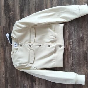 Steve Madden Cream Ivory Faux Leather Jacket NWT